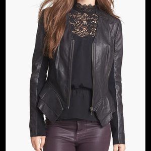 Nordstrom Hinge Peplum Leather Jacket!